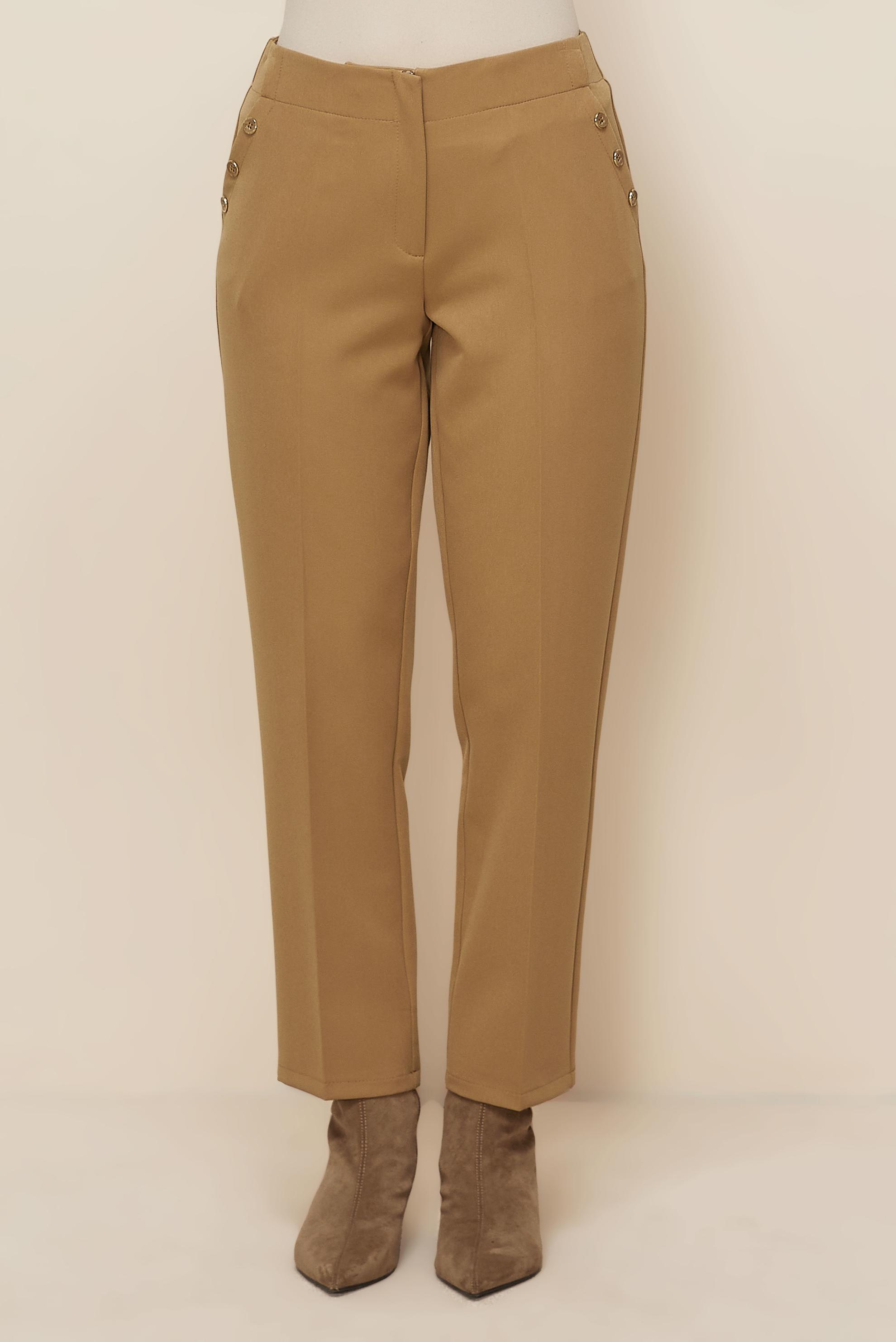 Tesettür giyim KAHVE DÜZ KESİM PANTOLON 70919