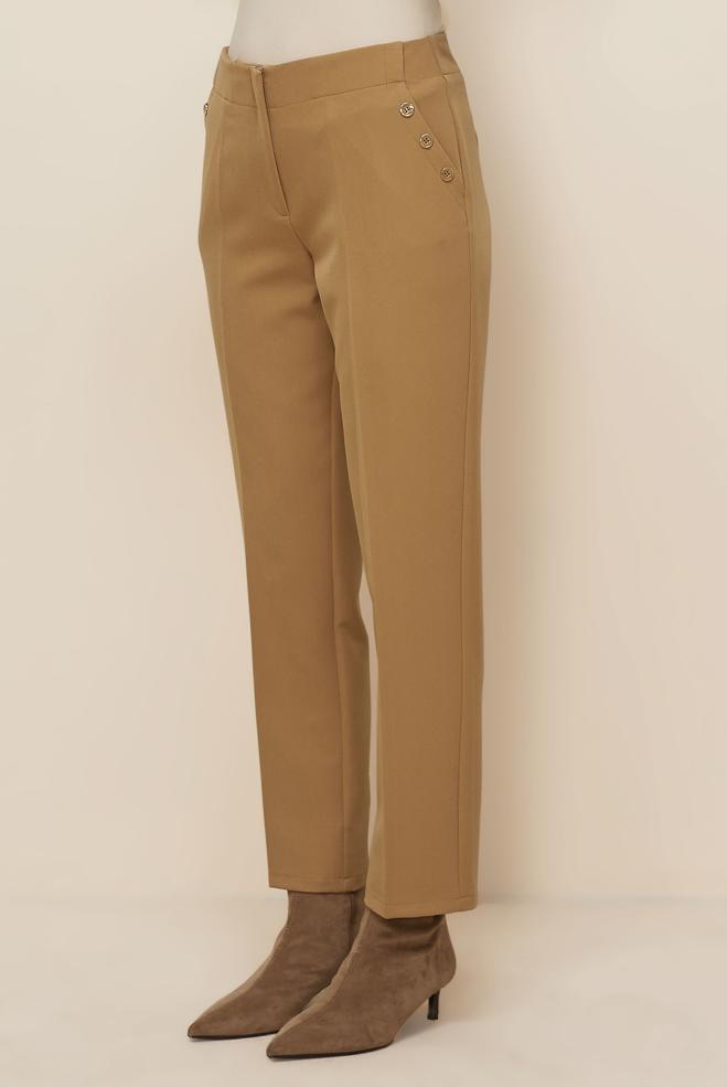 Vêtements hijab BRUN PANTALON COUPE DROITE 70919 - ALVİNA
