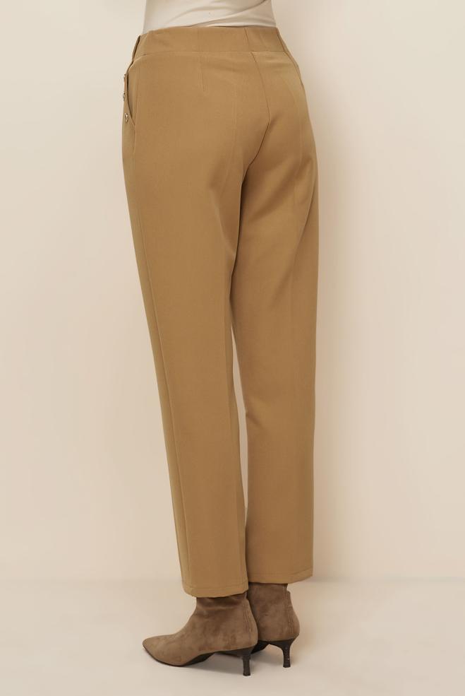 Vêtements hijab BRUN PANTALON COUPE DROITE 70919 - ALVİNA
