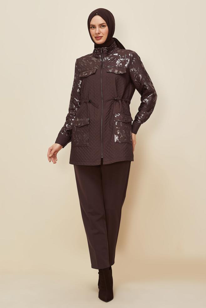 Vêtements hijab BRUN PANTALON COUPE DROITE 70919 - ALVİNA