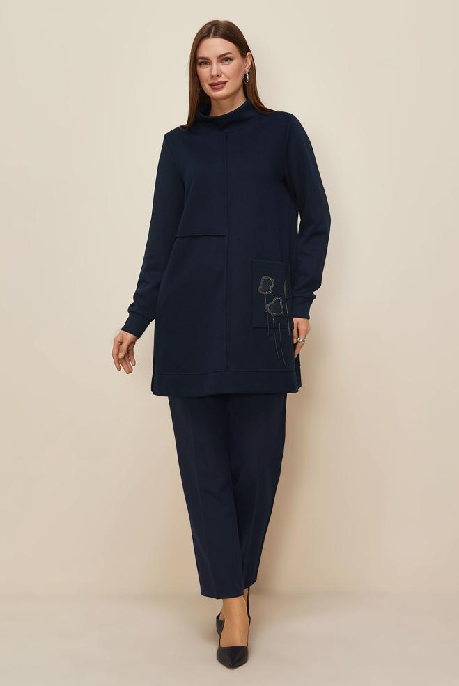 Tesettür giyim LACİVERT 70919 44096 PANTOLON 38-46 TEK 44 - ALVİNA