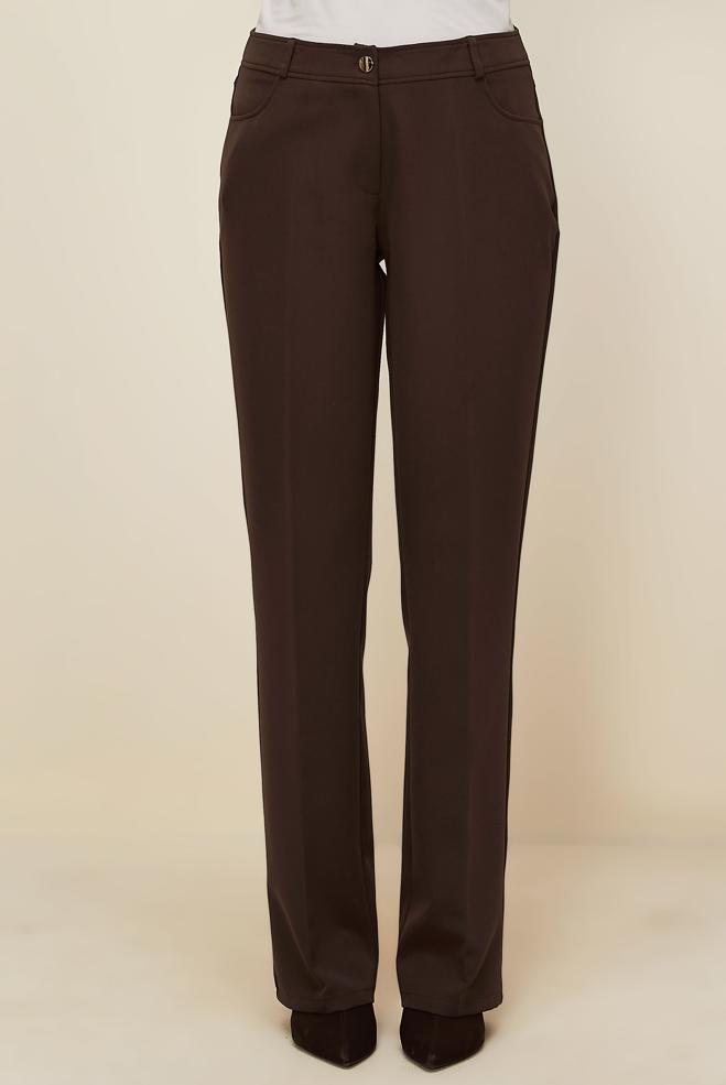 Vêtements hijab BRUN PANTALON COUPE DROITE 70921 - ALVİNA
