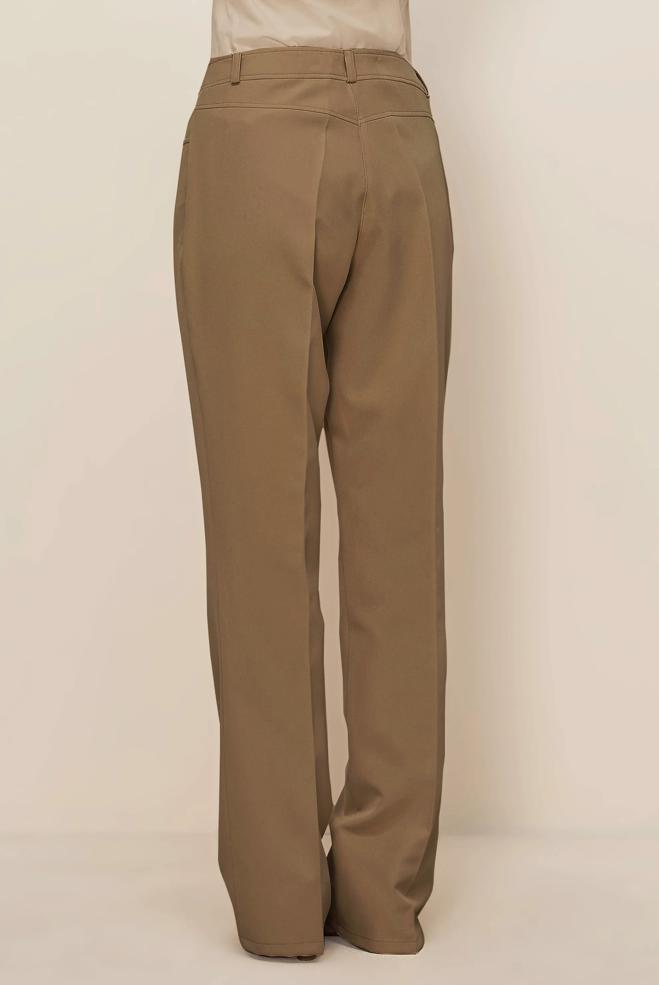 Tesettür giyim KAHVE DÜZ PAÇA PANTOLON 70921 - ALVİNA