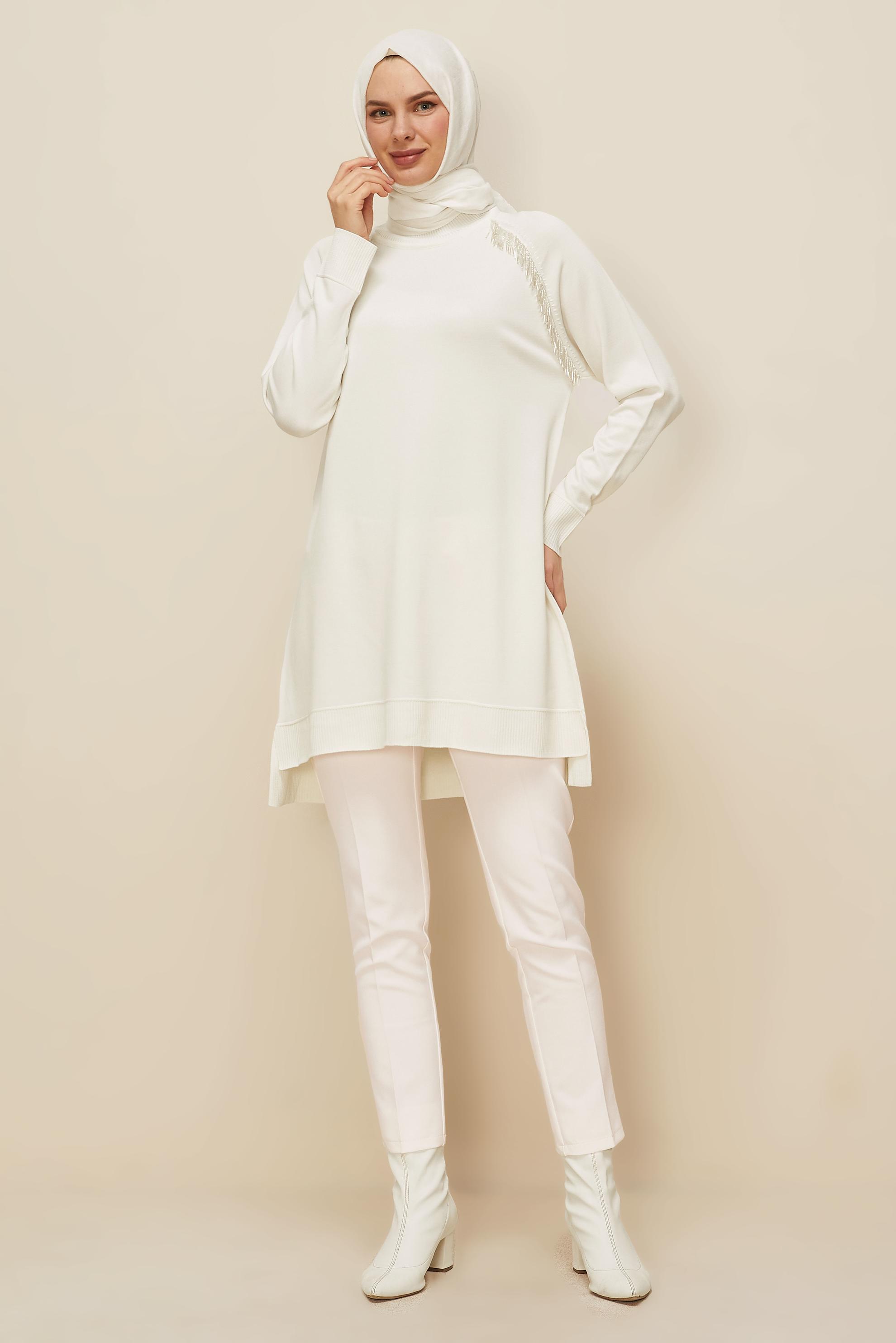 Tesettür giyim BEYAZ 70922 44102 PANTOLON 38-48 ÇİFT 42*44 TEK 40*42