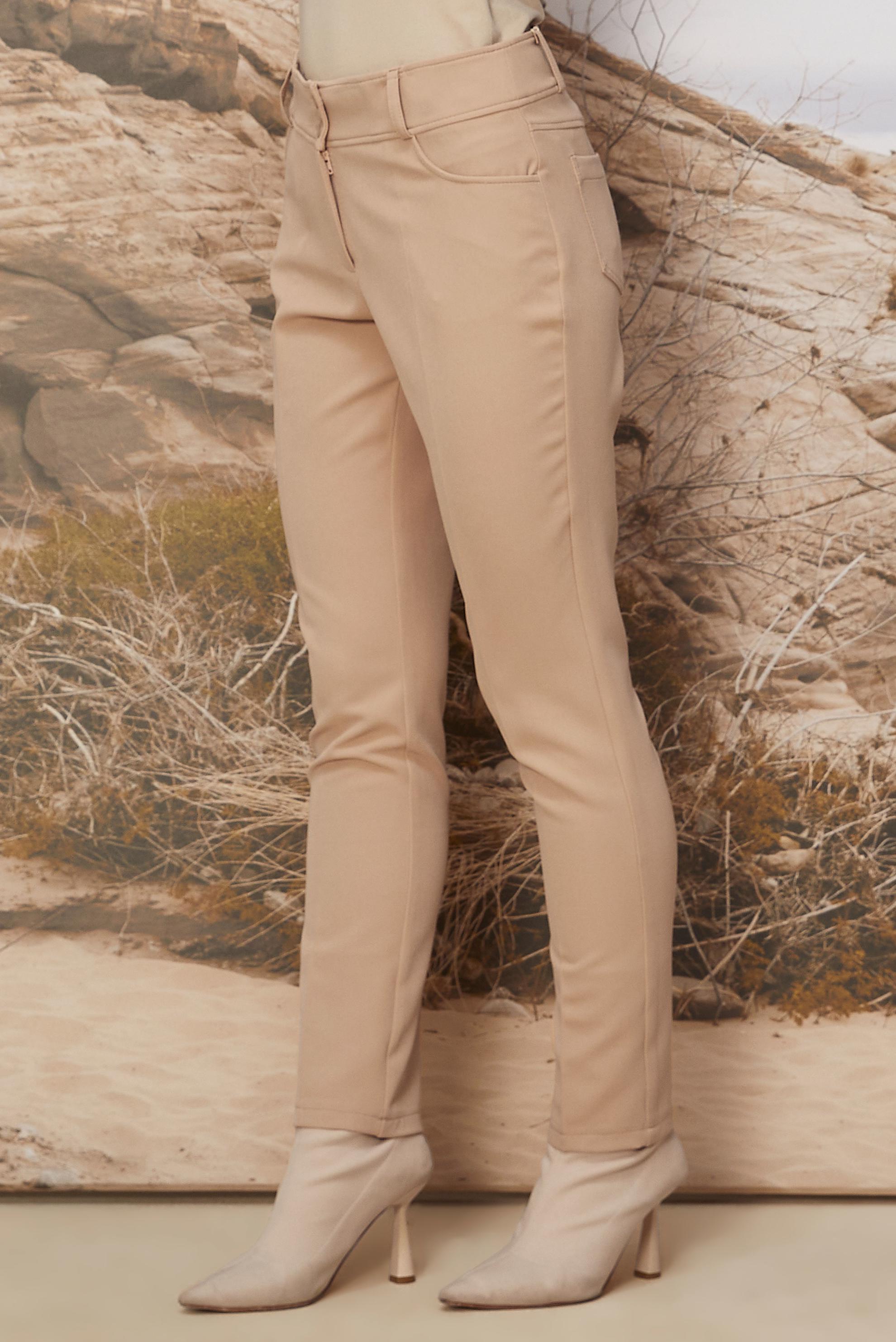 Hijab clothing BEIGE STRAIGHT CUT PANTS 70922