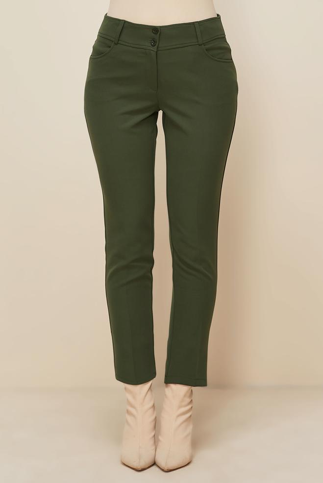 Tesettür giyim HAKİ BORU PAÇA PANTOLON 70922 - ALVİNA