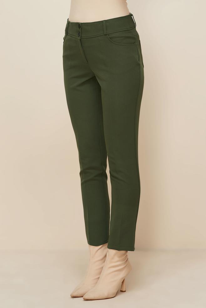 Tesettür giyim HAKİ BORU PAÇA PANTOLON 70922 - ALVİNA