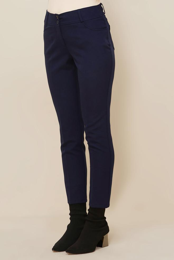 Hijab clothing NAVY BLUE STRAIGHT CUT PANTS 70922 - ALVİNA