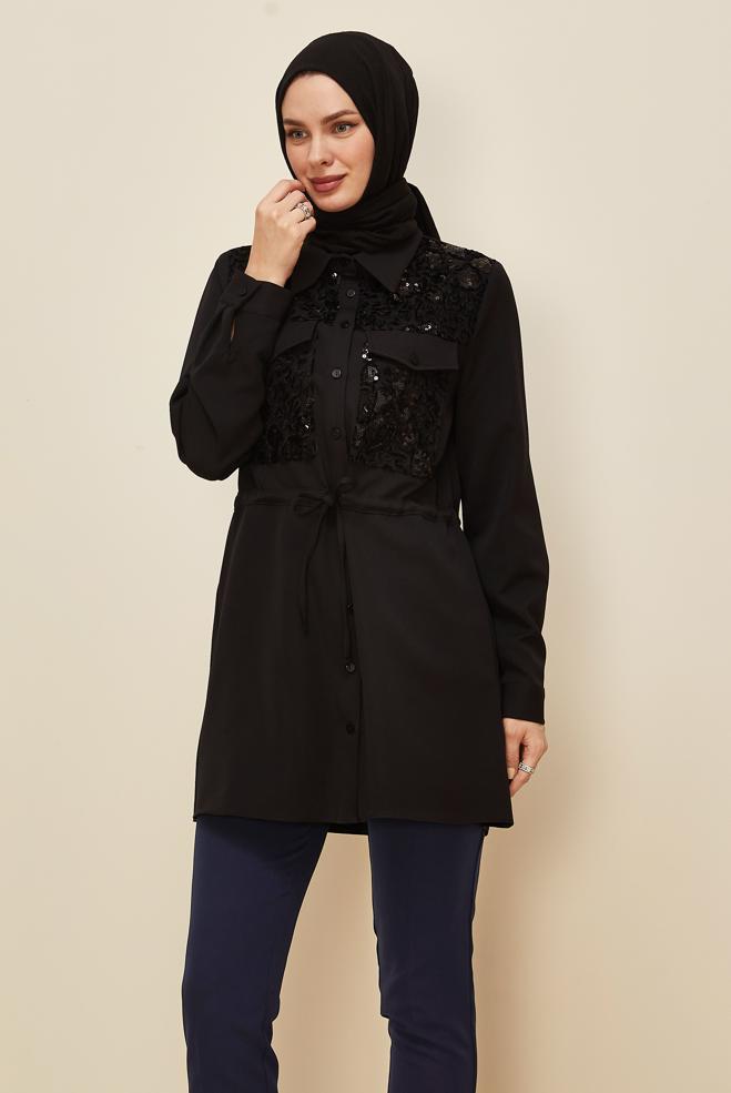 Hijab clothing NAVY BLUE STRAIGHT CUT PANTS 70922 - ALVİNA