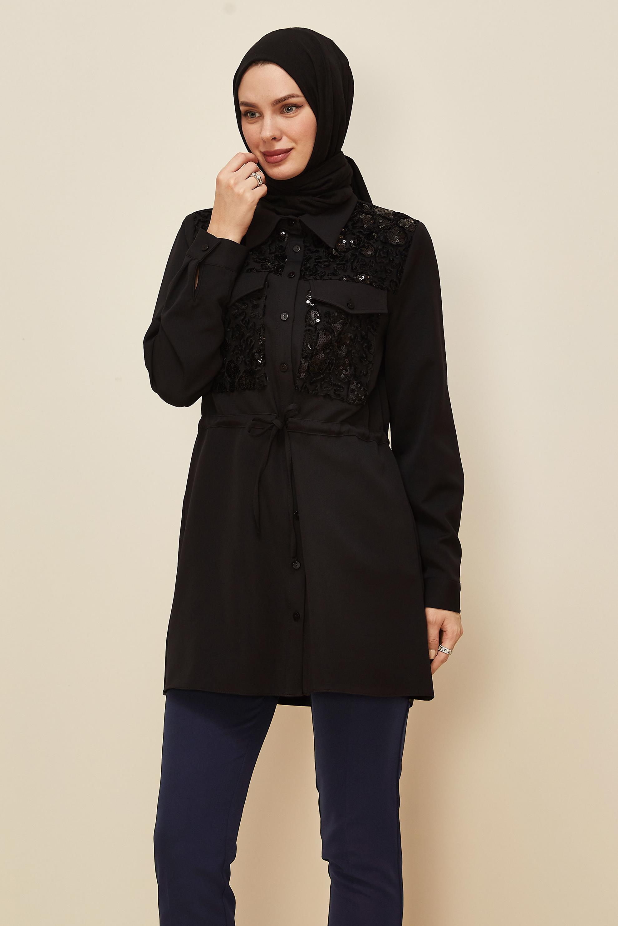 Hijab clothing NAVY BLUE STRAIGHT CUT PANTS 70922