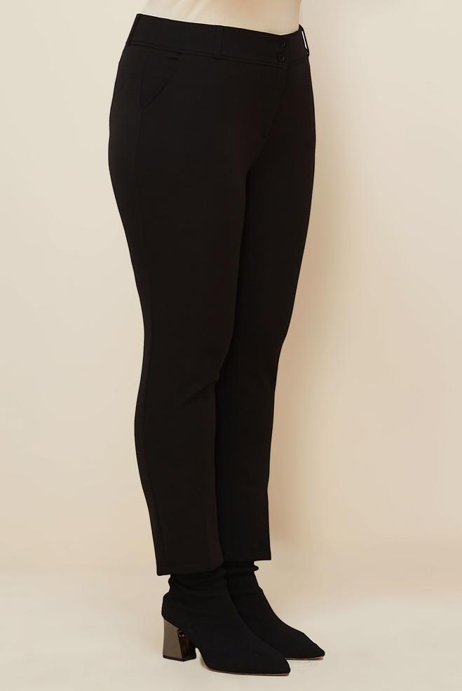 Vêtements hijab NOIR PANTALON COUPE DROITE 70923 - ALVİNA