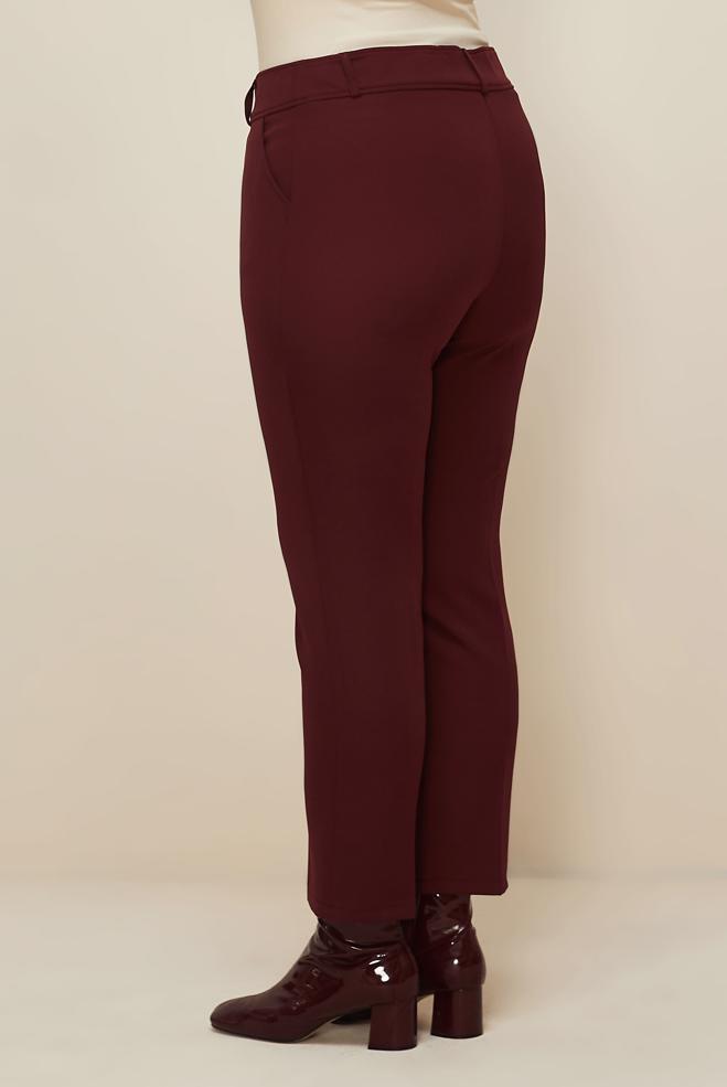 Vêtements hijab ROUGE BORDEAUX PANTALON COUPE DROITE 70923 - ALVİNA