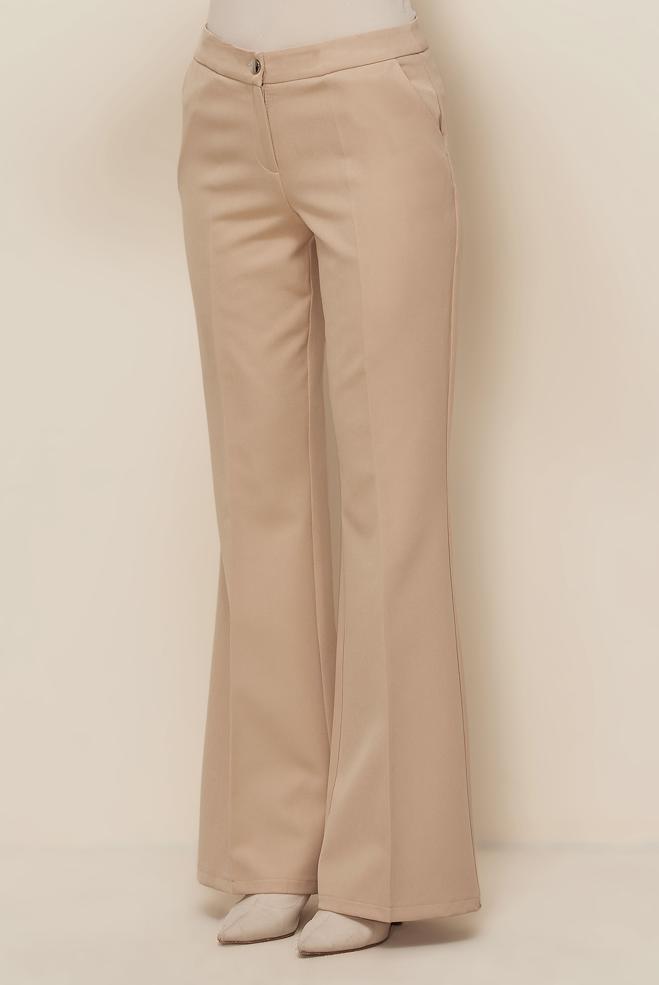 Vêtements hijab BEIGE PANTALON LARGE 70924 - ALVİNA