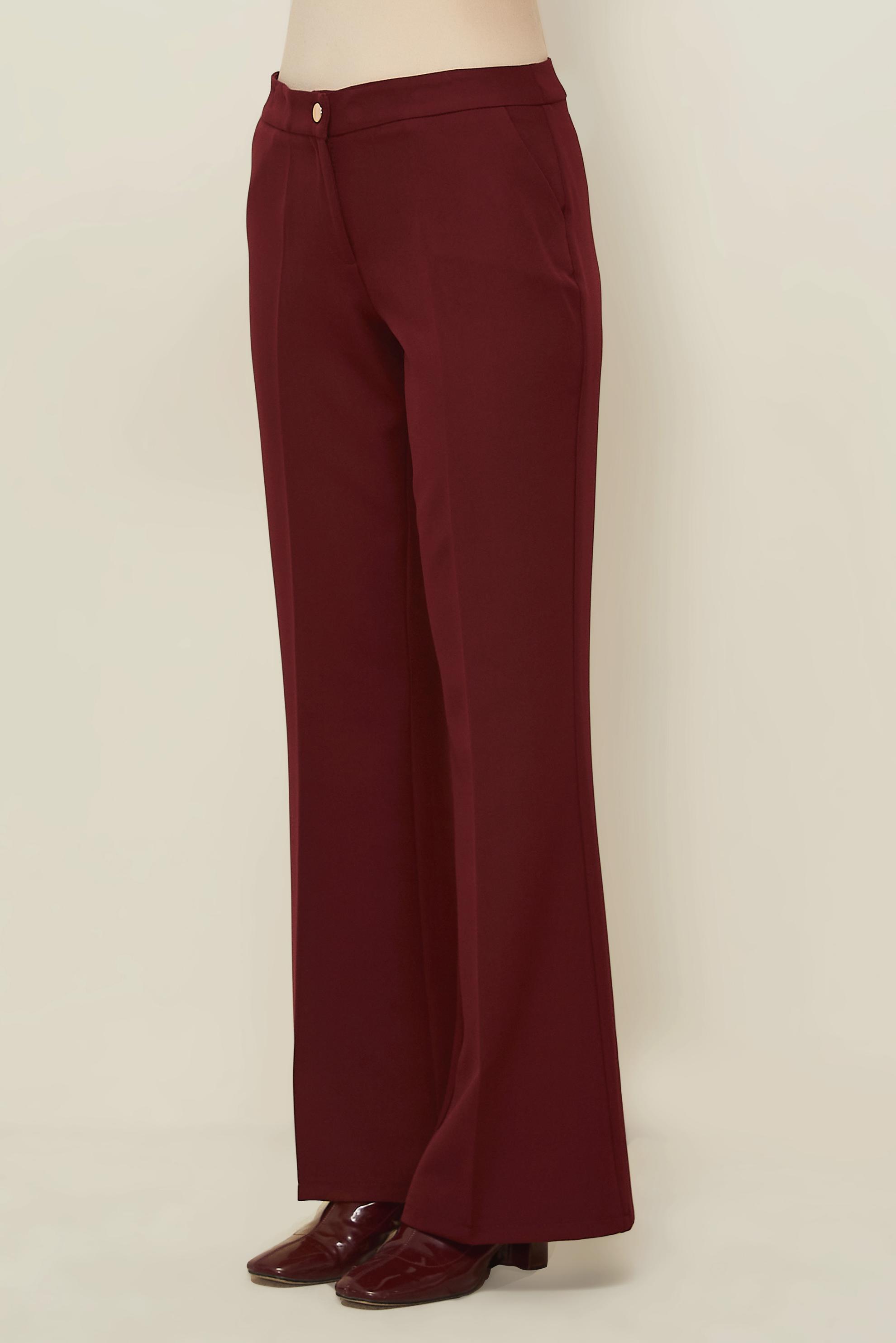 Vêtements hijab ROUGE BORDEAUX PANTALON LARGE 70924