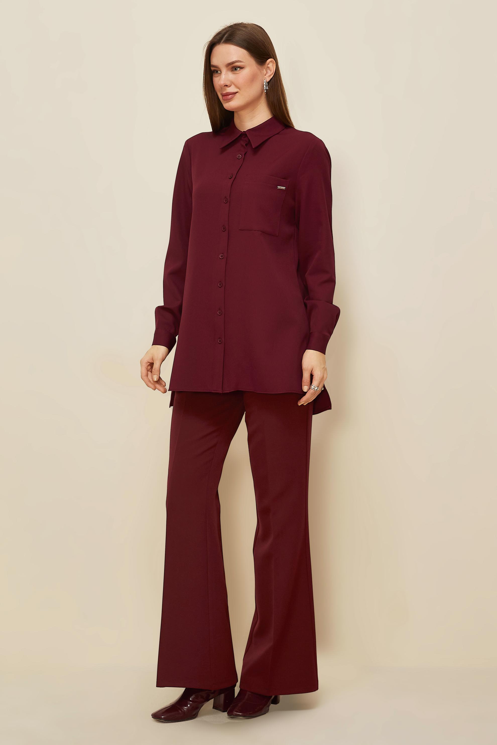 Vêtements hijab ROUGE BORDEAUX PANTALON LARGE 70924