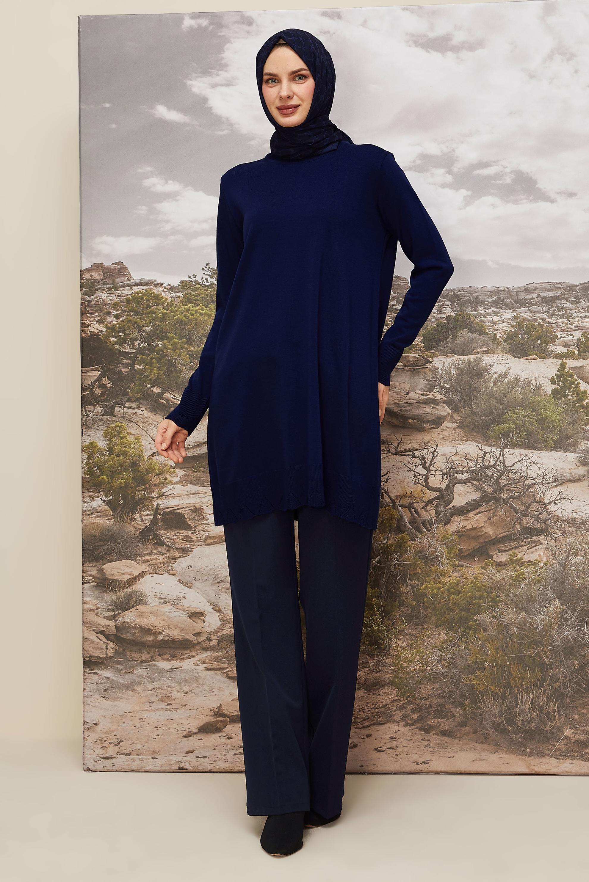 Tesettür giyim LACİVERT 70924 44102 PANTOLON 38-46 TEK 42