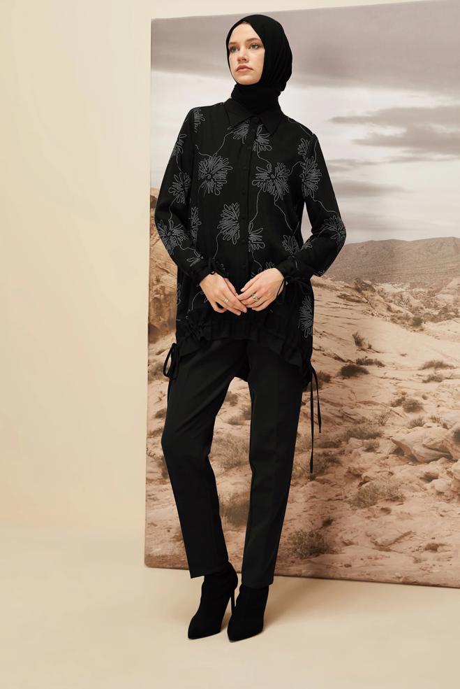 Tesettür giyim SİYAH 70925 44102 PANTOLON 40-52 TEK38 ÇİFT42-44 - ALVİNA