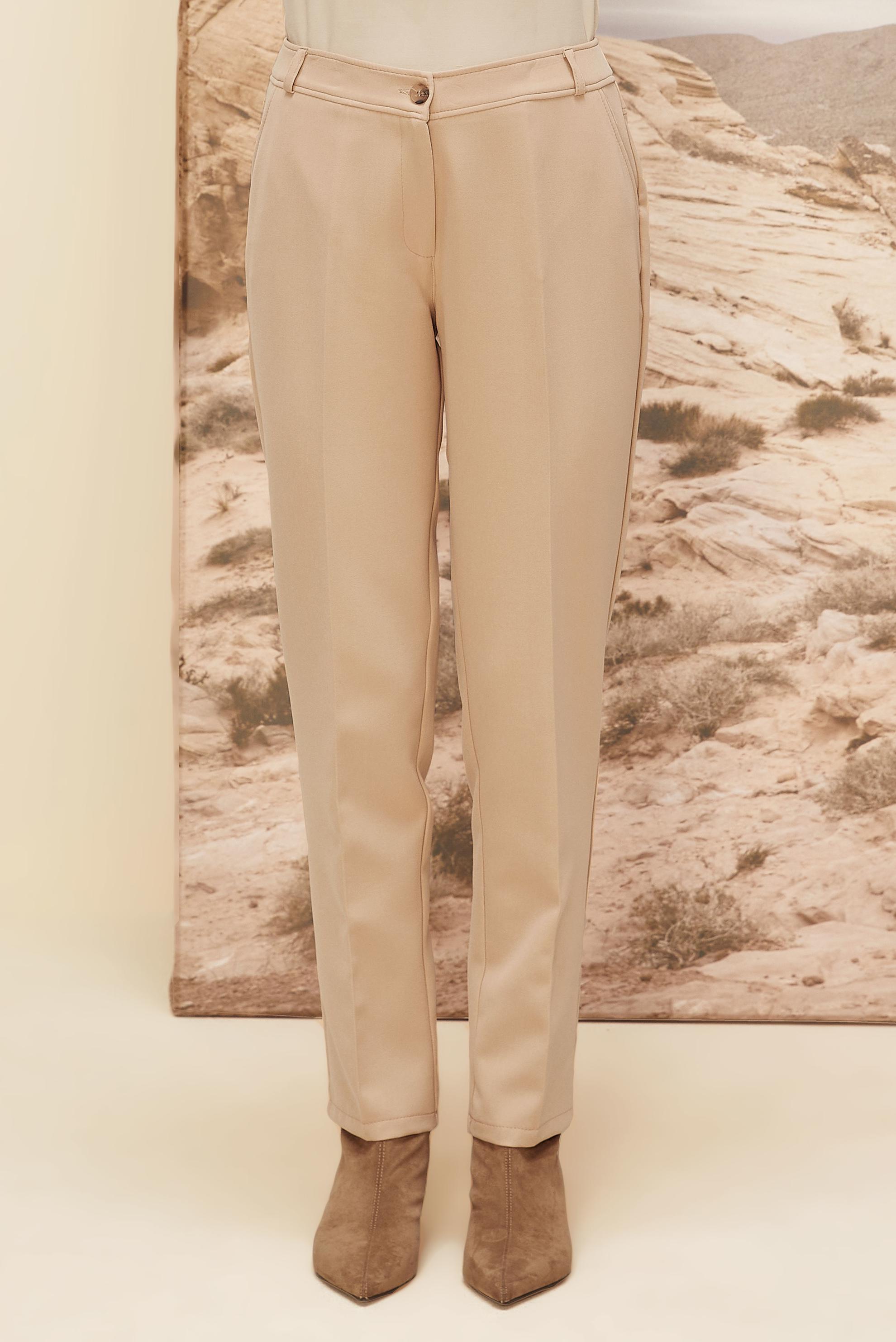 Hijab clothing BEIGE CARROT FIT TROUSERS 70925