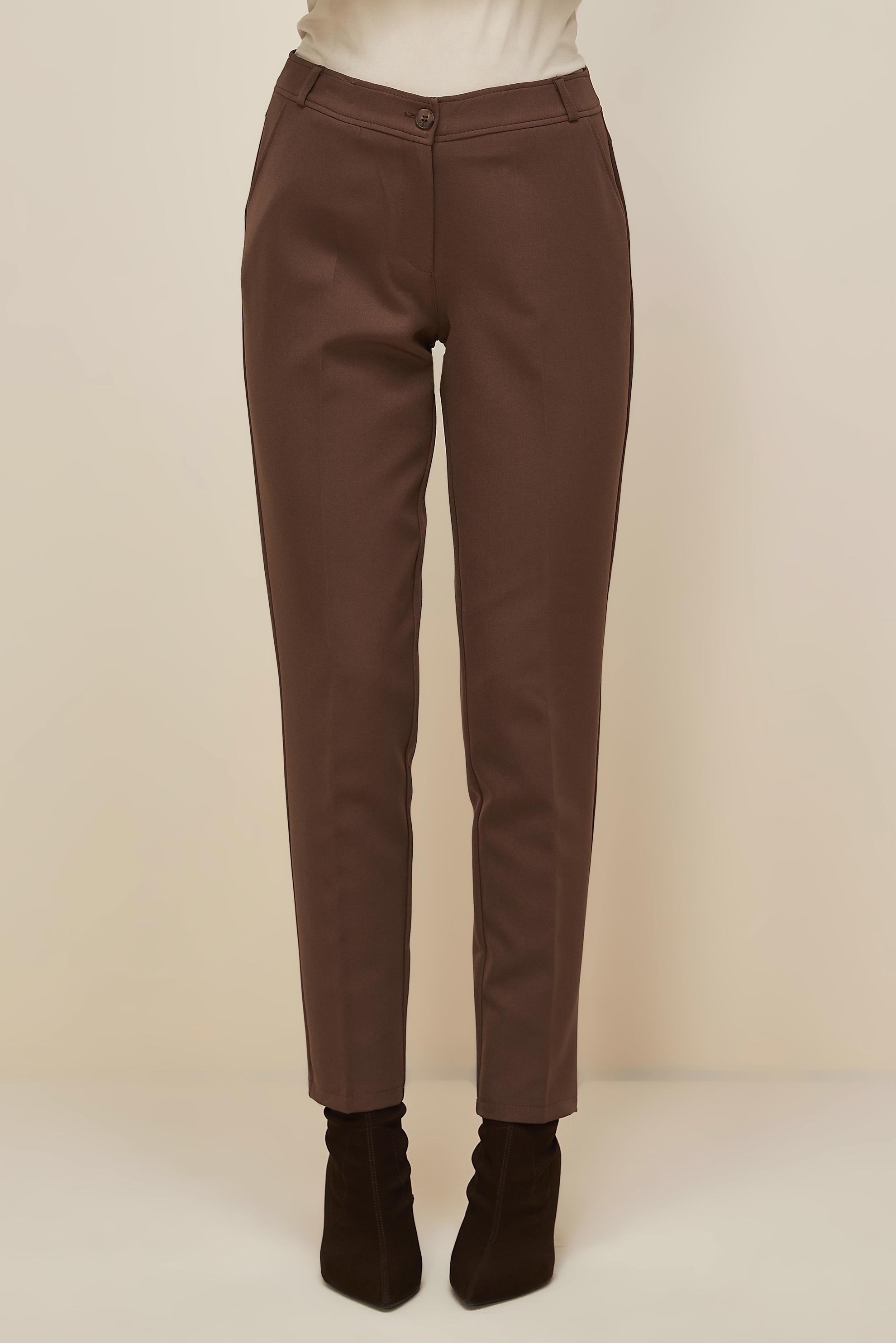 Tesettür giyim VİZON HAVUÇ KESİM PANTOLON 70925