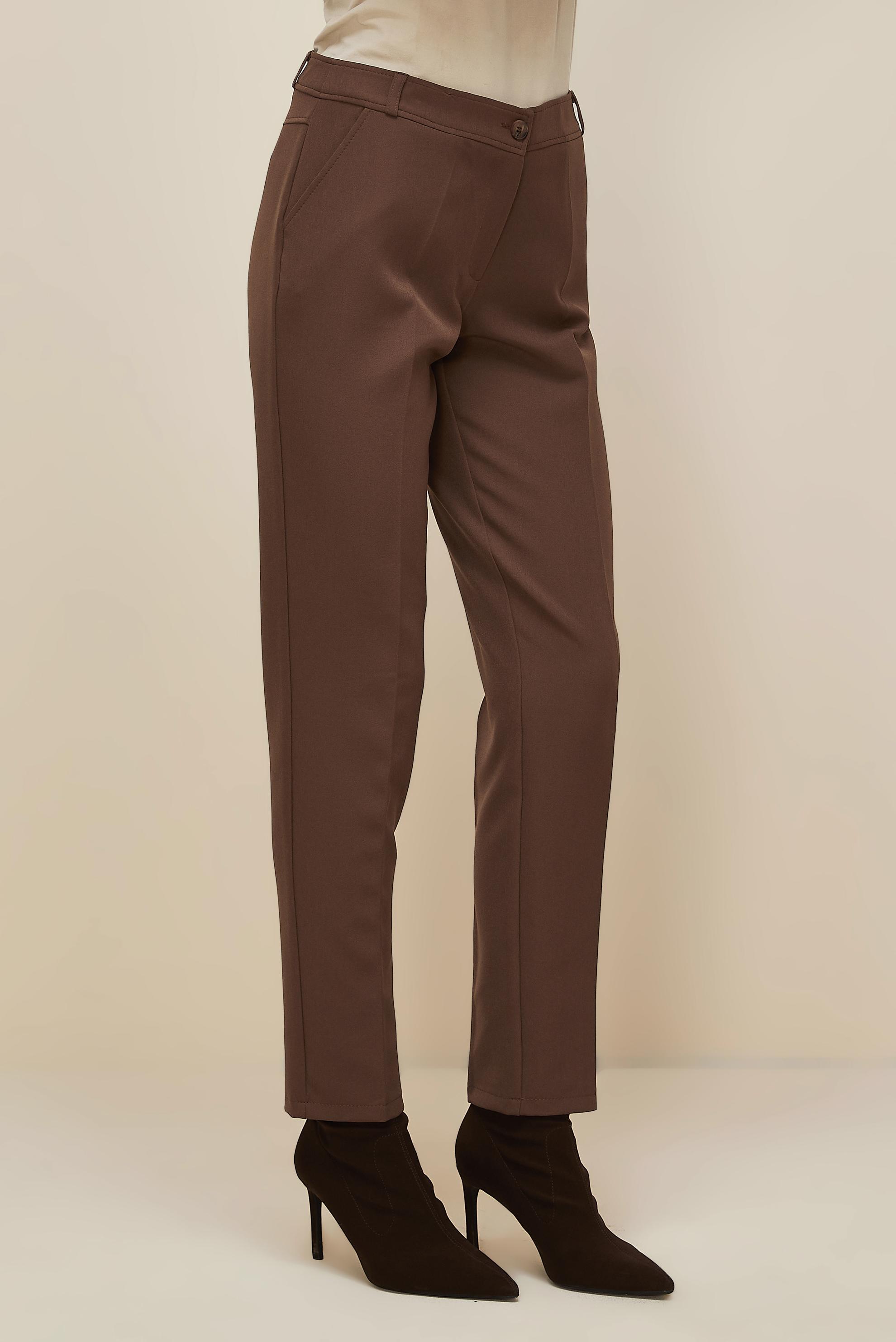 Tesettür giyim VİZON HAVUÇ KESİM PANTOLON 70925