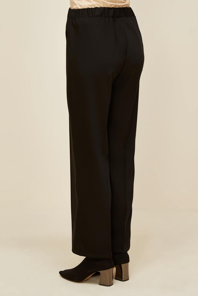 Hijab clothing BLACK ELASTIC WAIST PANTS 70926 - ALVİNA