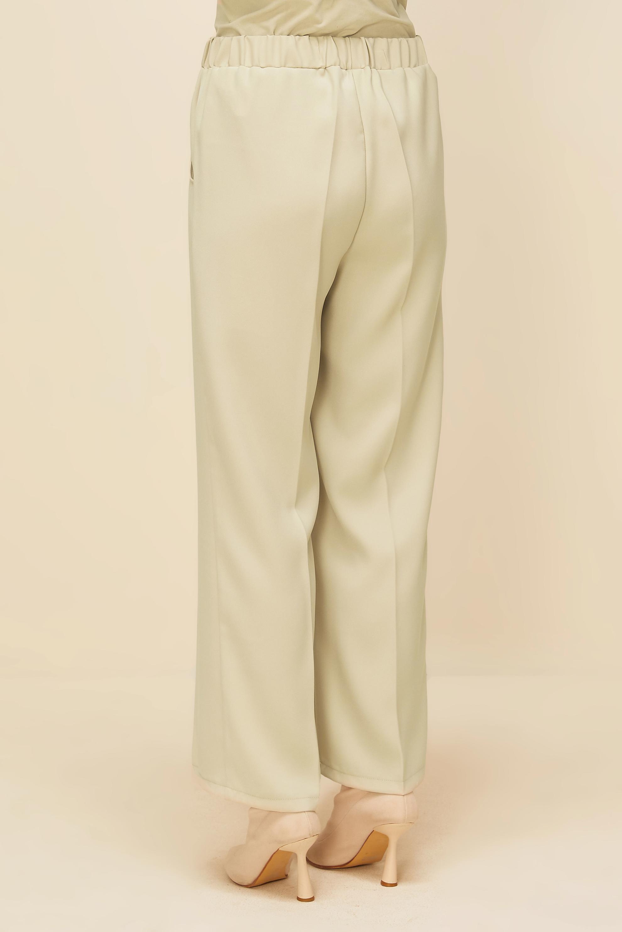 Vêtements hijab BEIGE PANTALON À TAILLE ÉLASTIQUE 70926