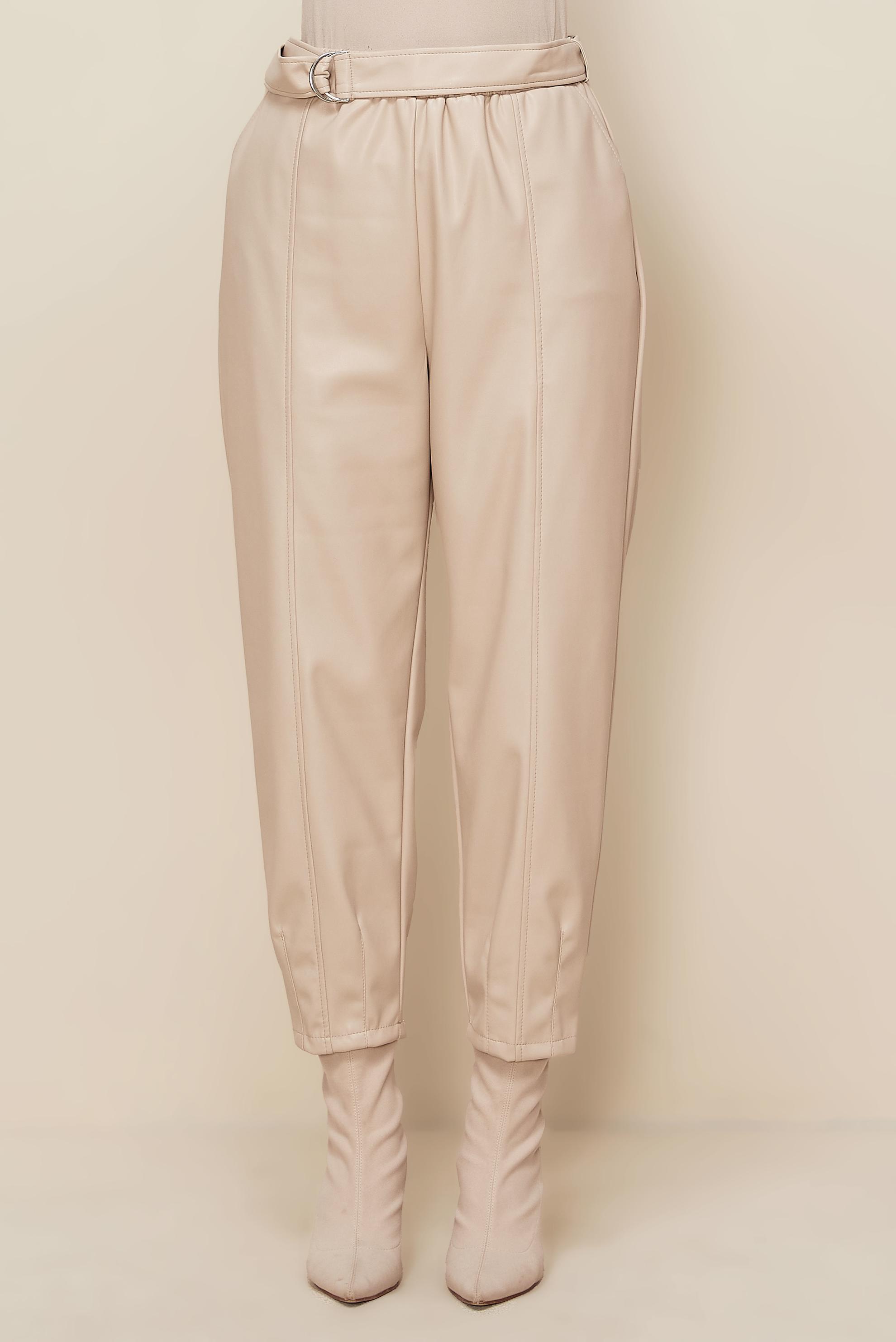 Vêtements hijab BEIGE PANTALON SIMILI CUIR 70927