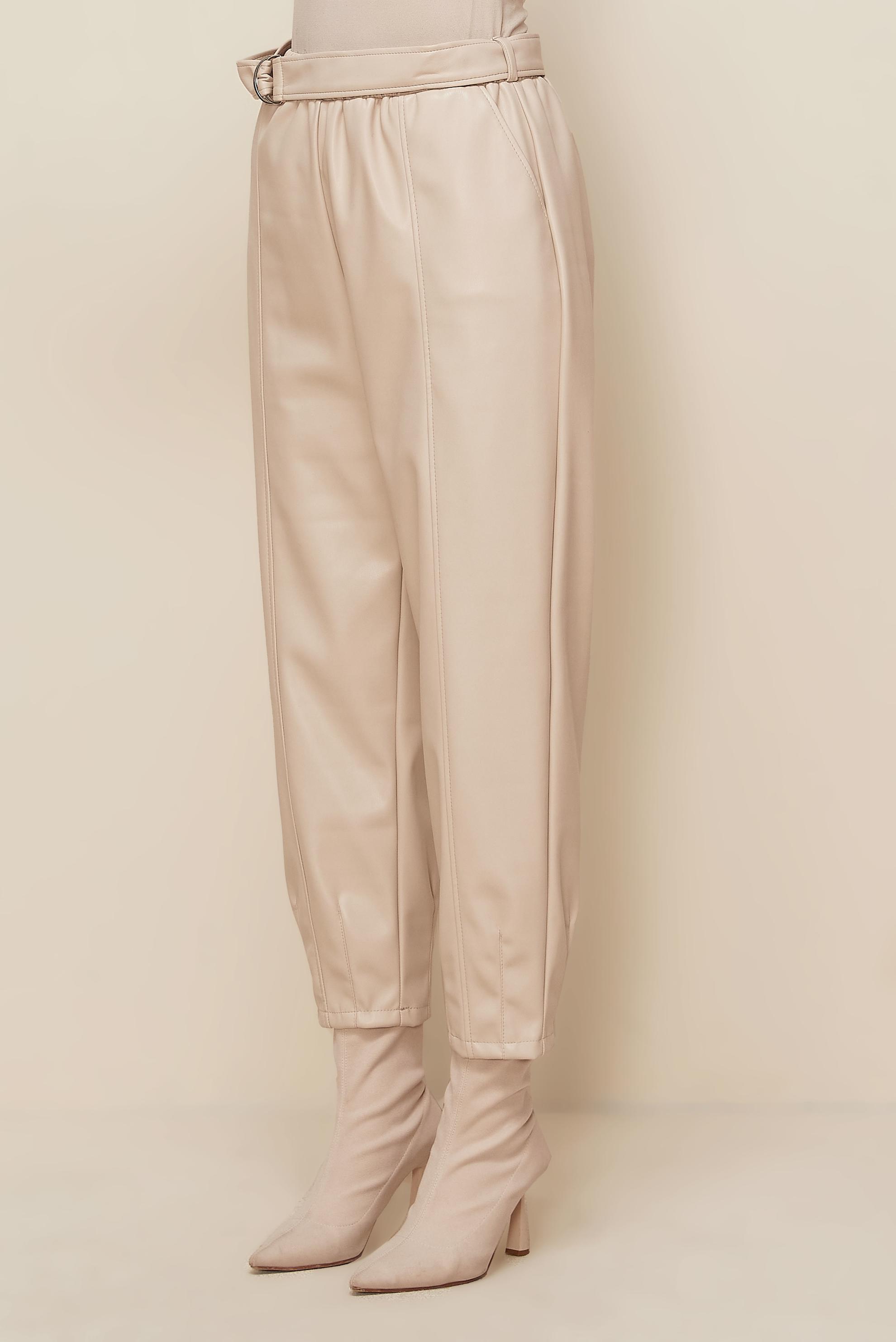 Vêtements hijab BEIGE PANTALON SIMILI CUIR 70927