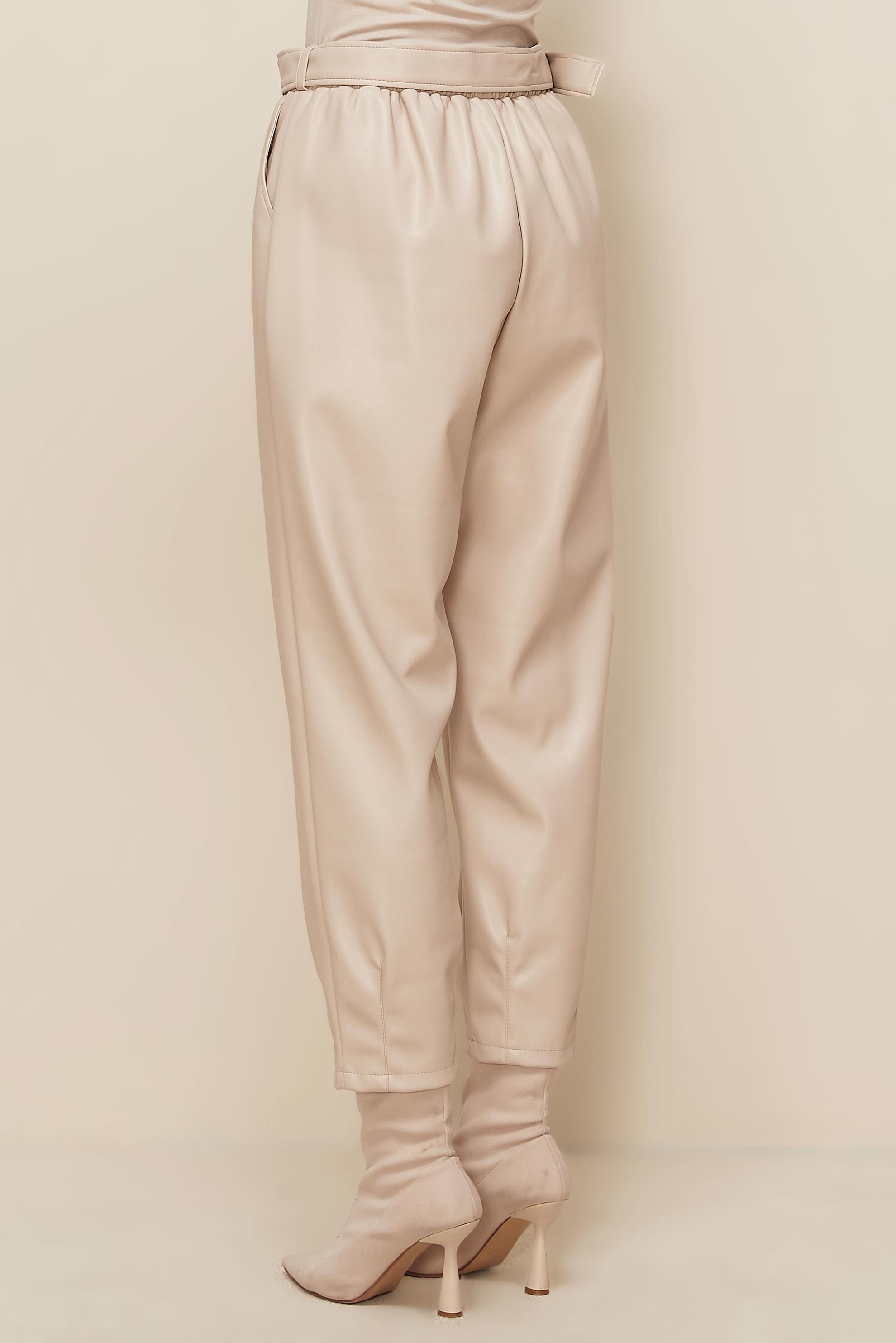 Vêtements hijab BEIGE PANTALON SIMILI CUIR 70927