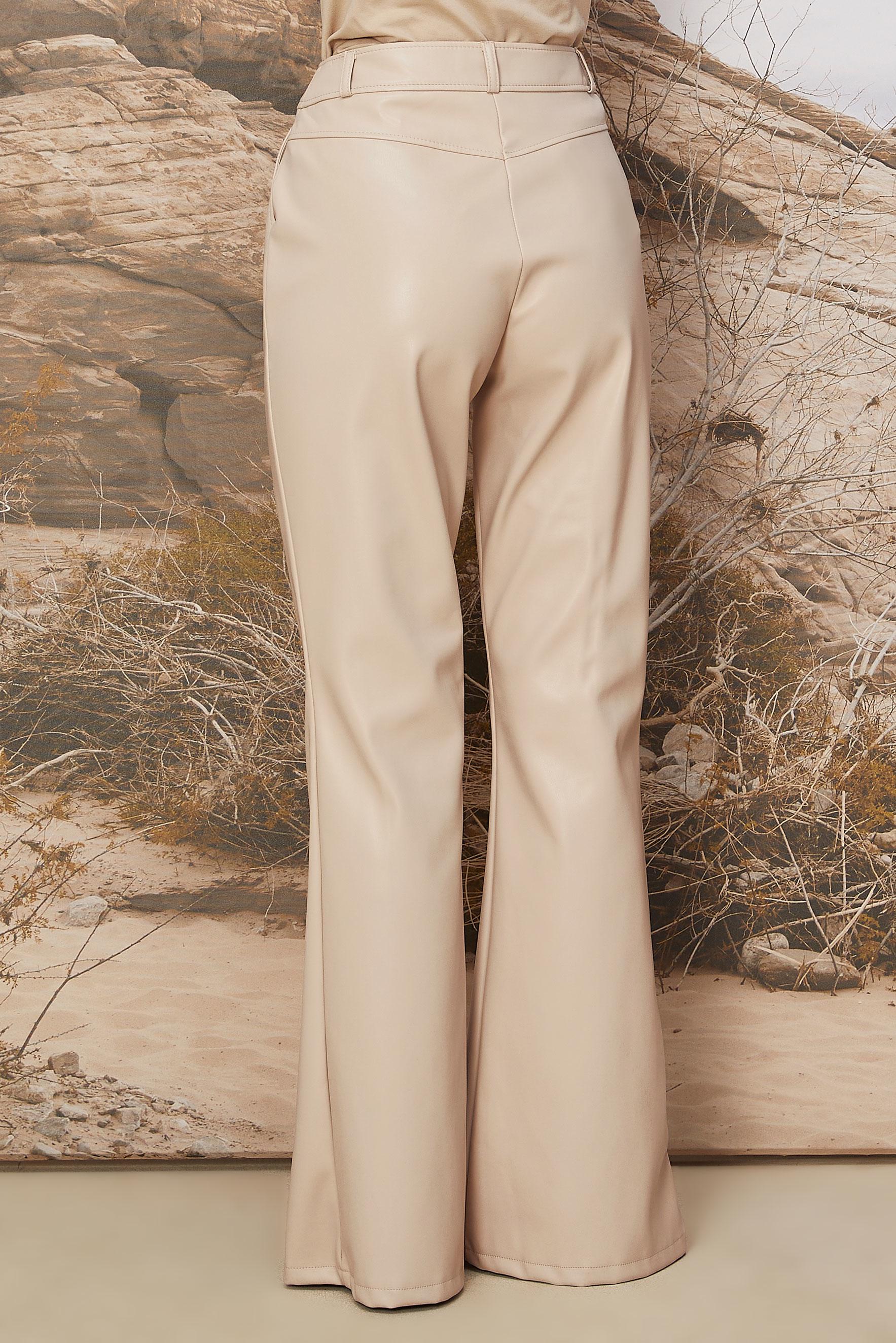 Hijab clothing BEIGE FAUX-LEATHER PANTS 70928