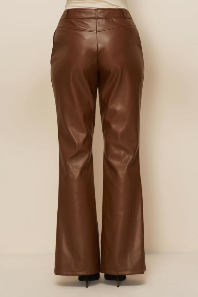 Vêtements hijab TABA PANTALON SIMILI CUIR 70928 - ALVİNA