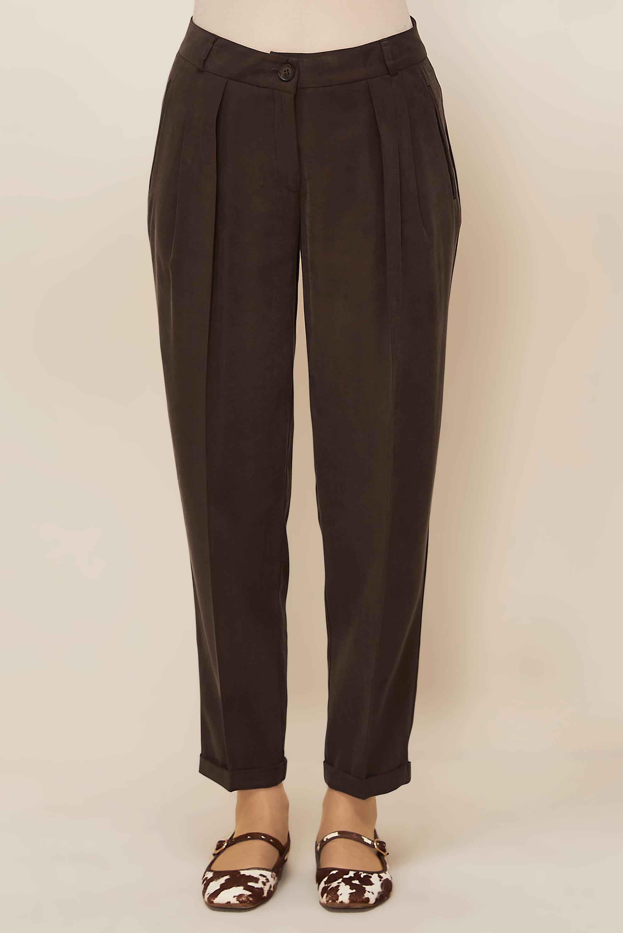 Hijab clothing BROWN PLEATED PANTS 70930