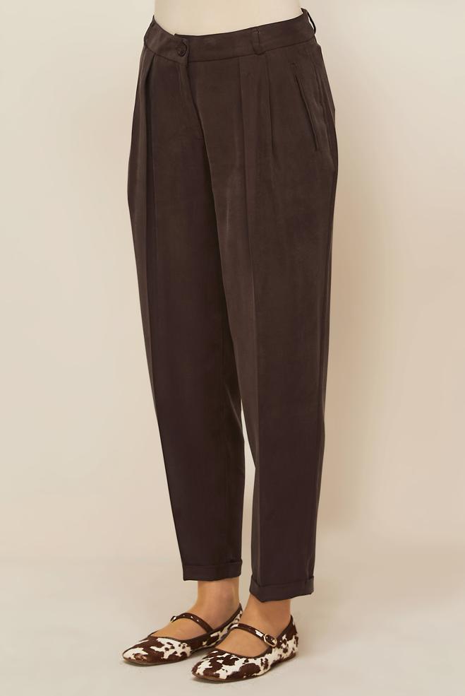 Hijab clothing BROWN PLEATED PANTS 70930 - ALVİNA