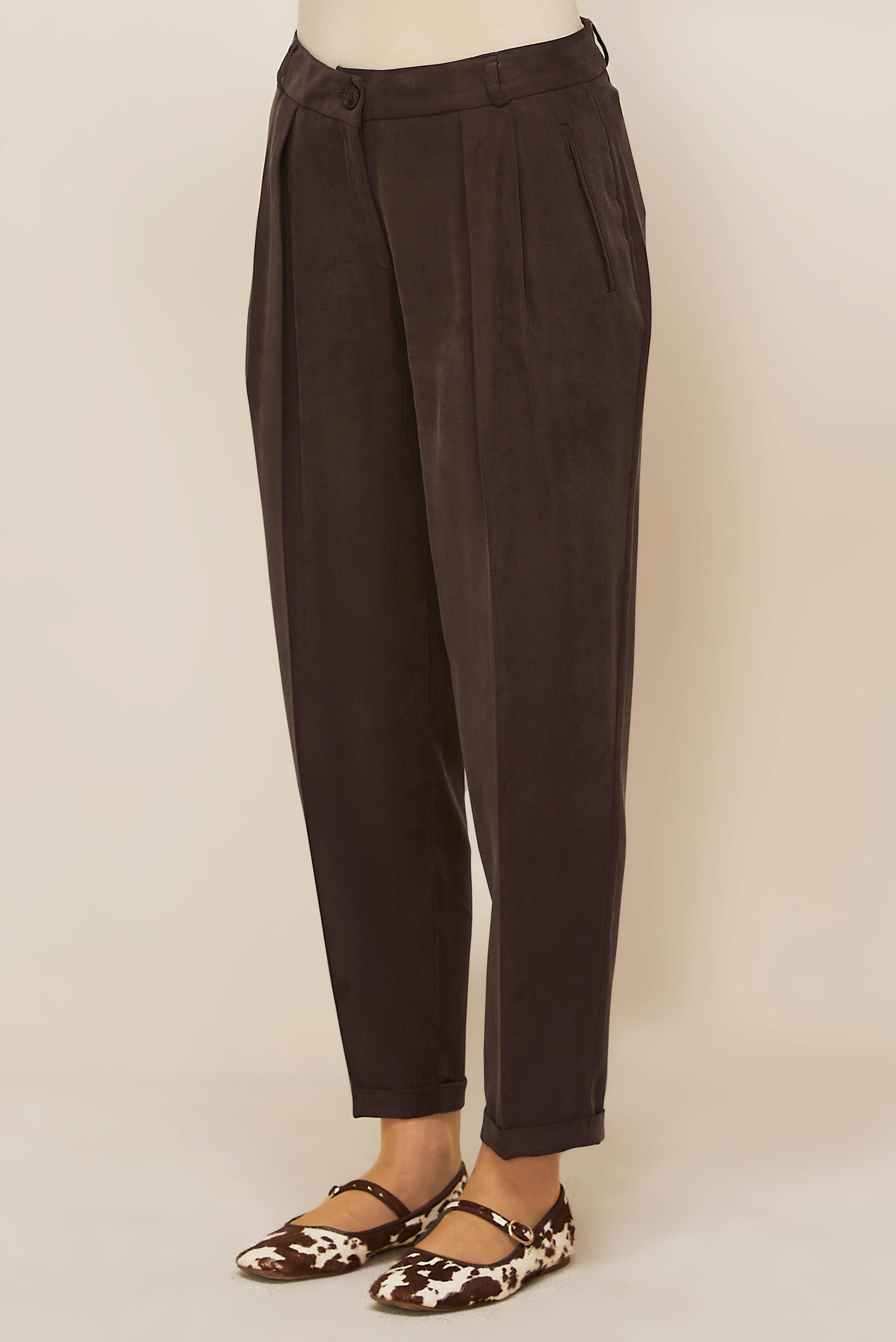 Hijab clothing BROWN PLEATED PANTS 70930