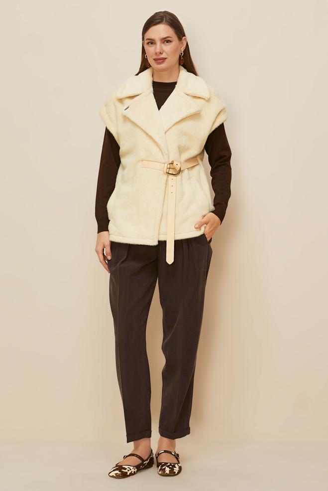 Hijab clothing BROWN PLEATED PANTS 70930 - ALVİNA