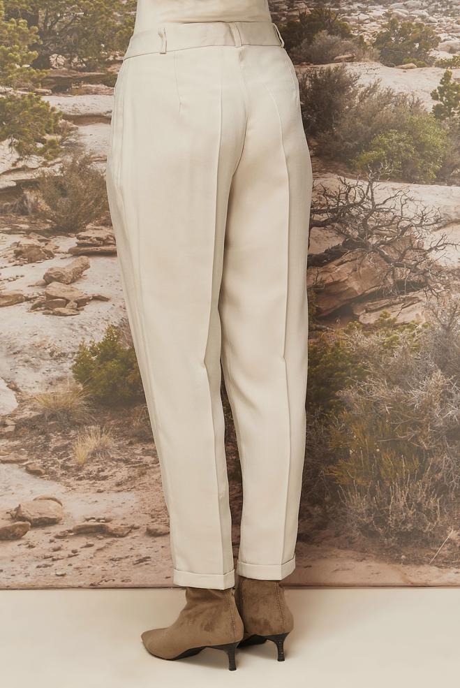 Vêtements hijab BEIGE PANTALON PLISSÉ 70930 - ALVİNA