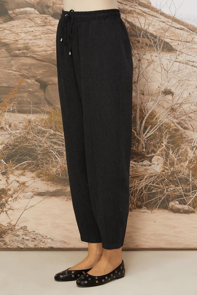 Vêtements hijab NOIR PANTALON TAILLE ÉLASTIQUE 70931 - ALVİNA