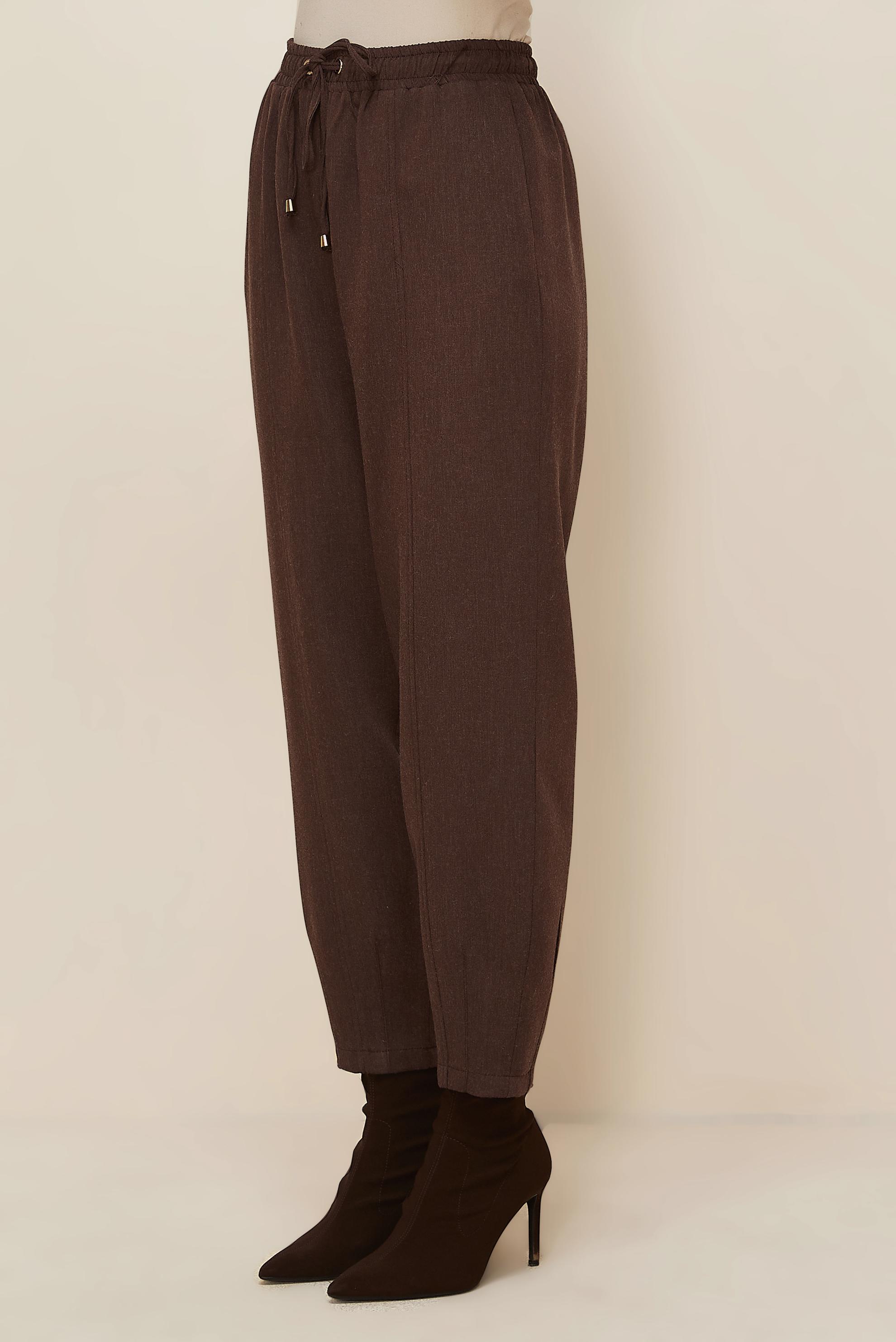 Vêtements hijab BRUN PANTALON TAILLE ÉLASTIQUE 70931