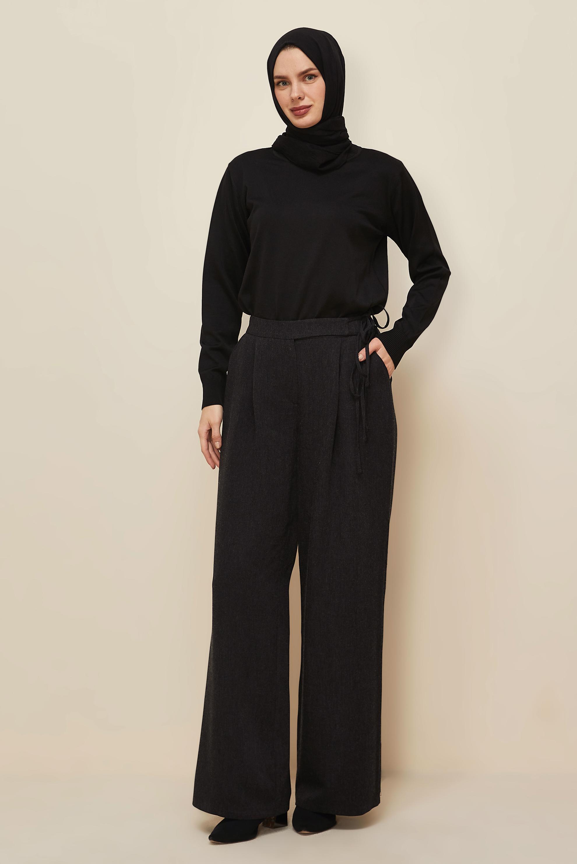 Tesettür giyim SİYAH 70932 JAKAR 740 PANTOLON 38-44