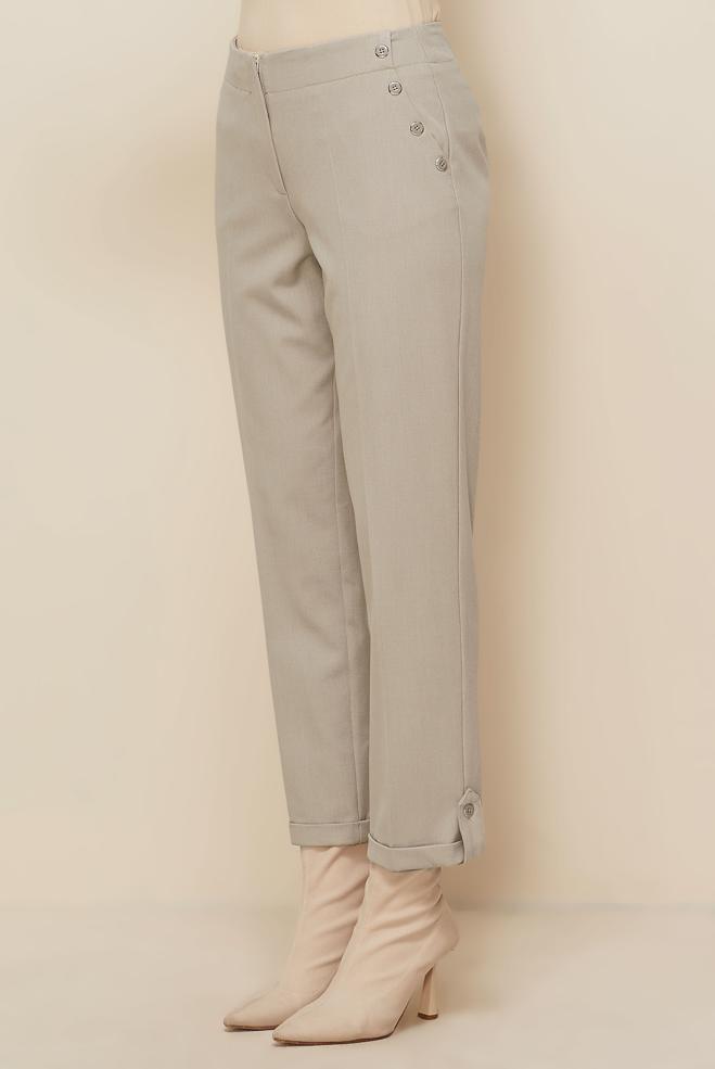 Hijab clothing BEIGE 70938 PADME PANTOLON 38-44  TEK 40 - ALVİNA