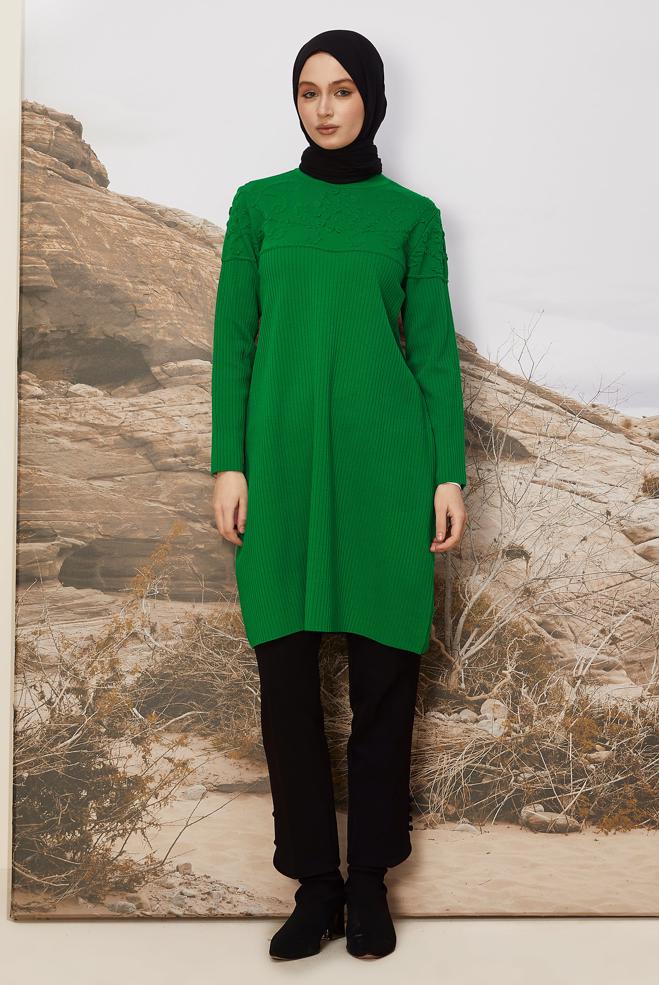 Hijab clothing BLACK BUTTON DETAILED PANTS 70941 - ALVİNA