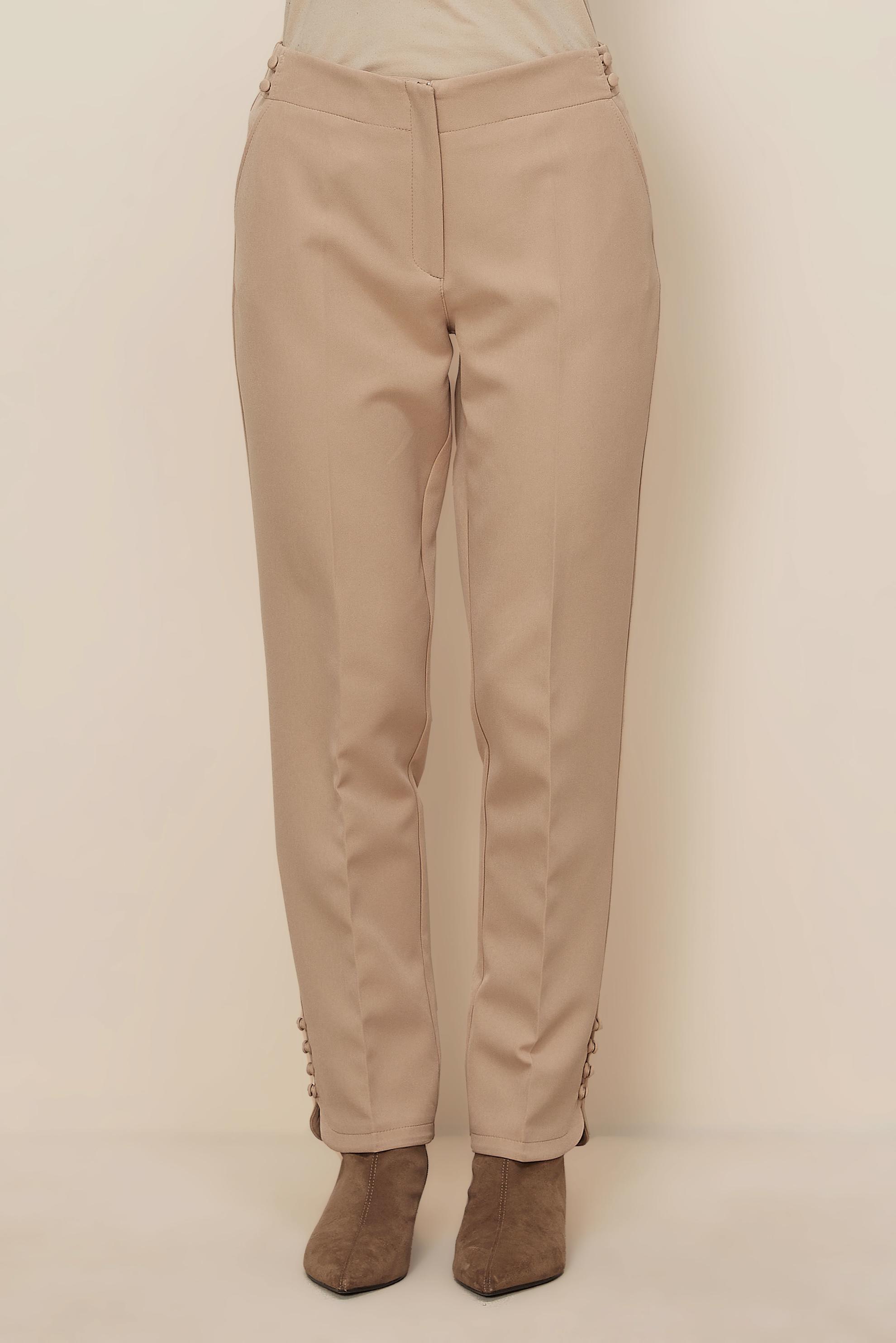 Hijab clothing BEIGE BUTTON DETAILED PANTS 70941