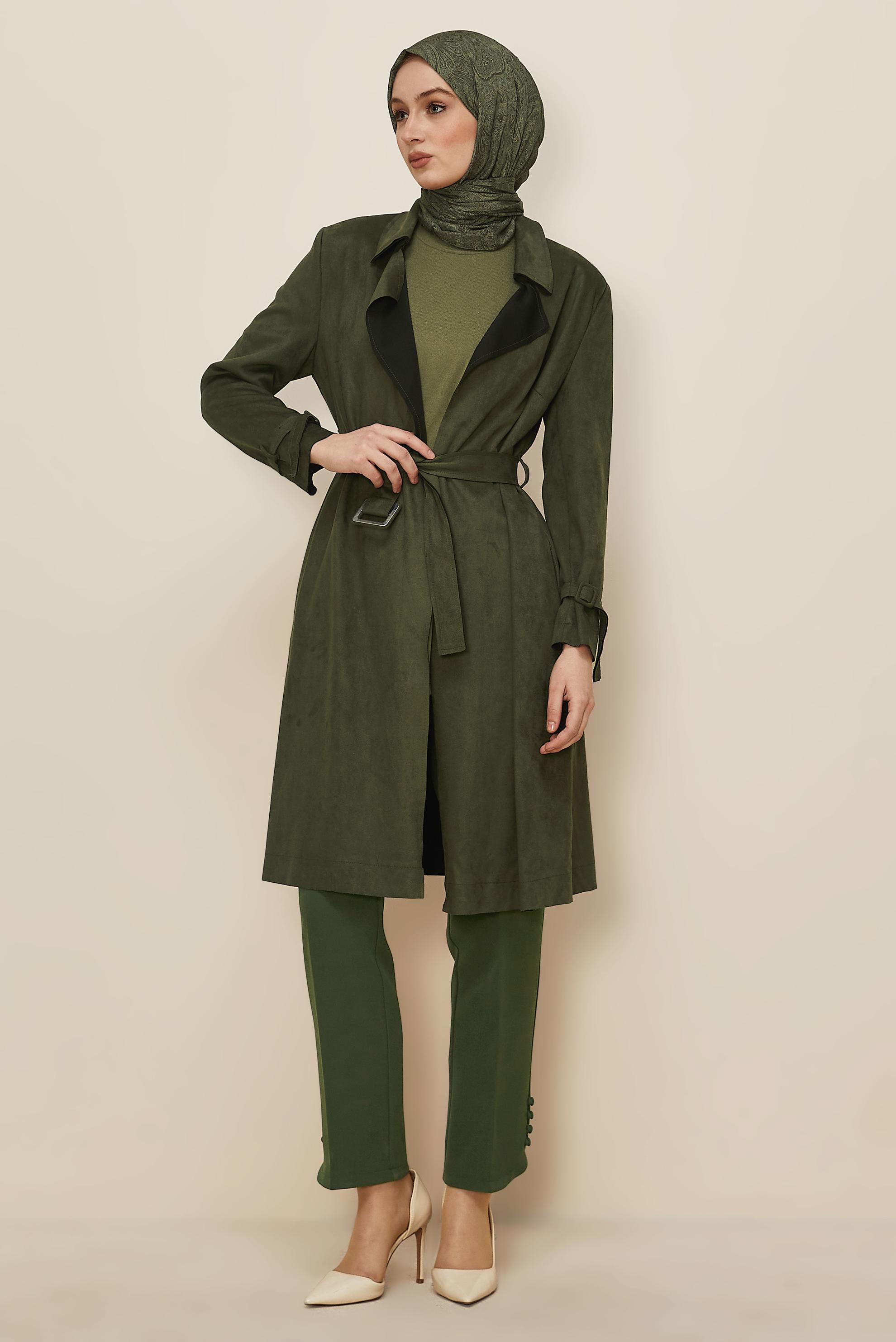 Tesettür giyim HAKİ 70941 44102 PANTOLON 38-48 TEK 42