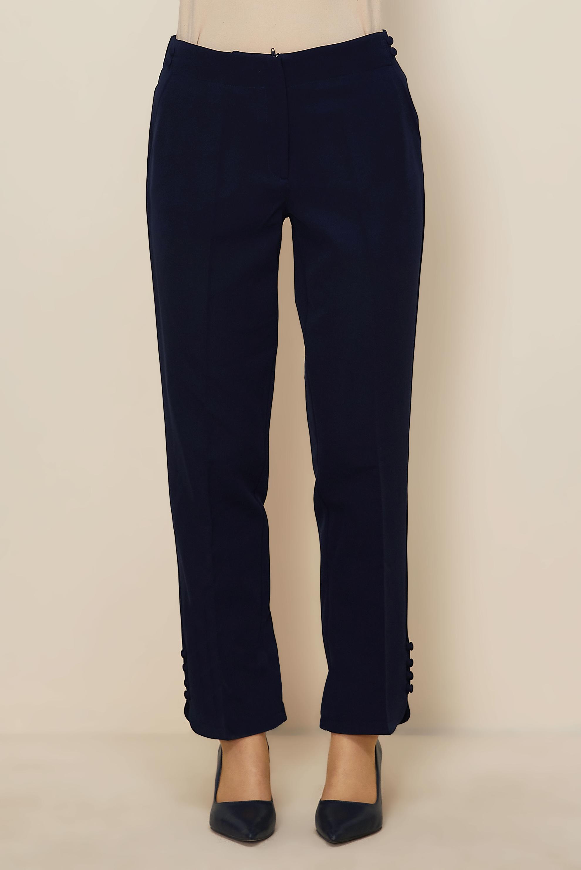 Hijab clothing NAVY BLUE BUTTON DETAILED PANTS 70941