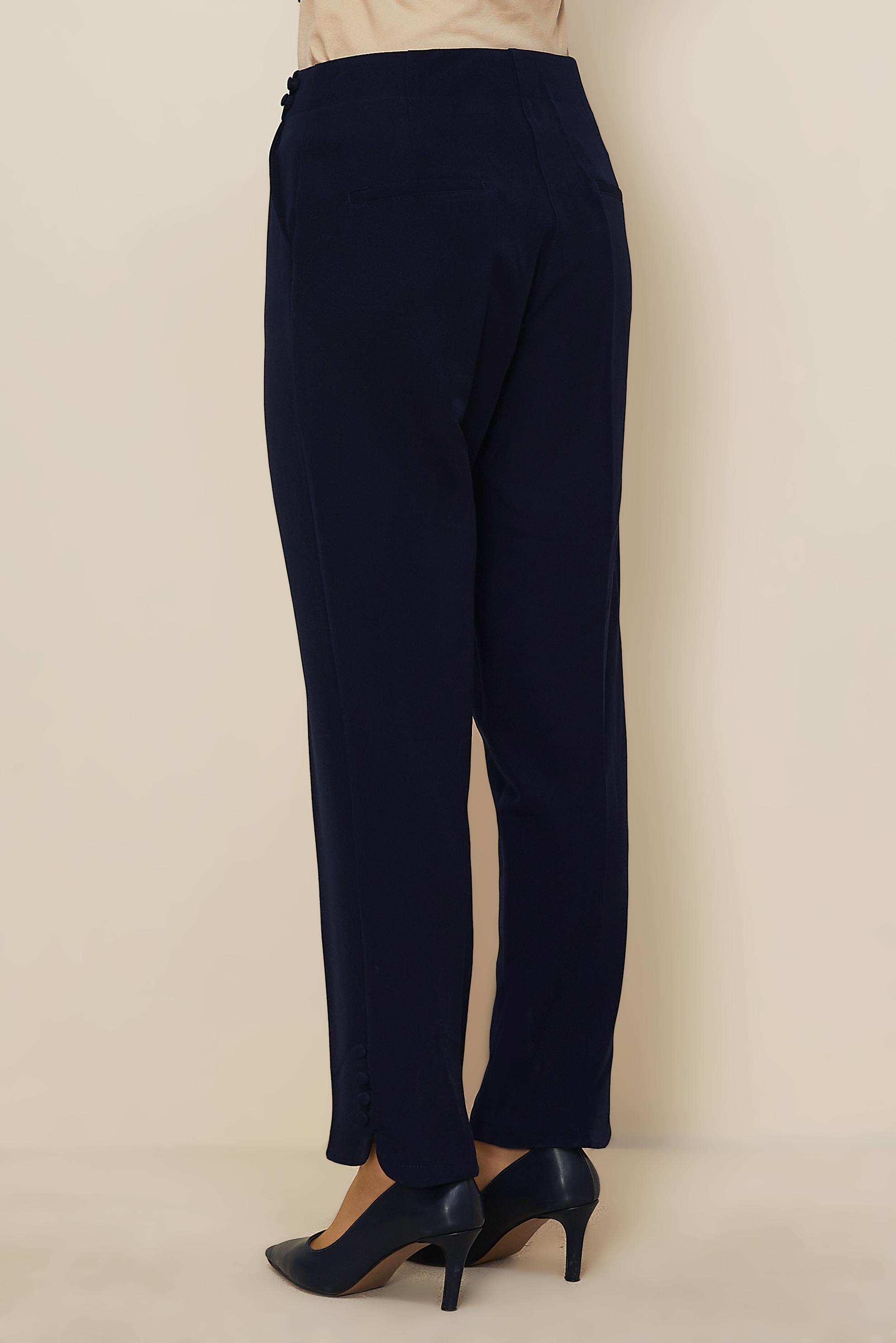 Hijab clothing NAVY BLUE BUTTON DETAILED PANTS 70941