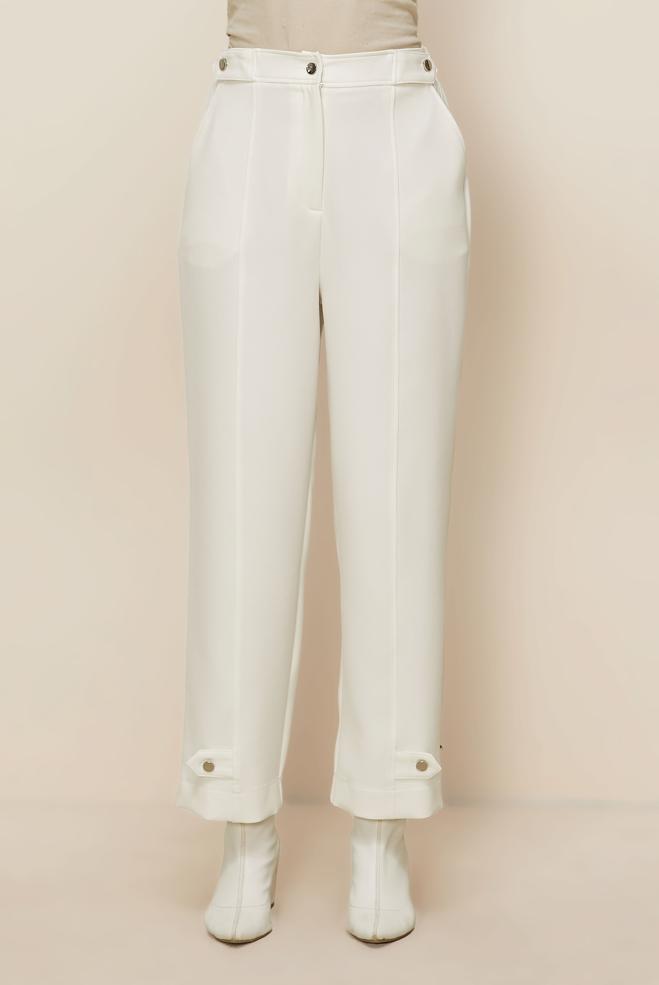 Tesettür giyim BEYAZ 70943 10023 PANTOLON 38-46 TEK 42 - ALVİNA