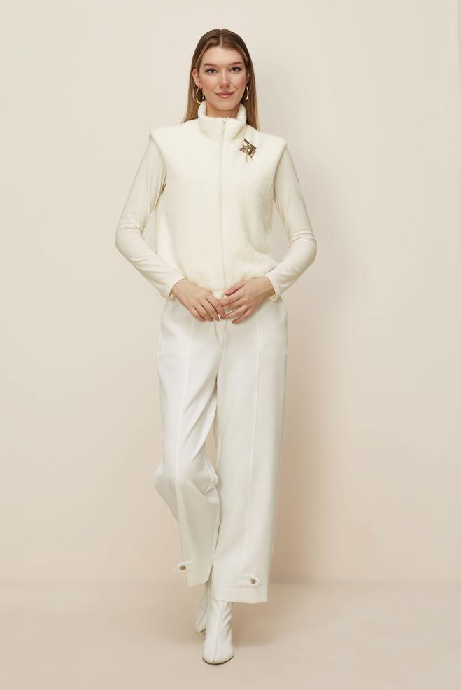 Tesettür giyim BEYAZ 70943 10023 PANTOLON 38-46 TEK 42 - ALVİNA