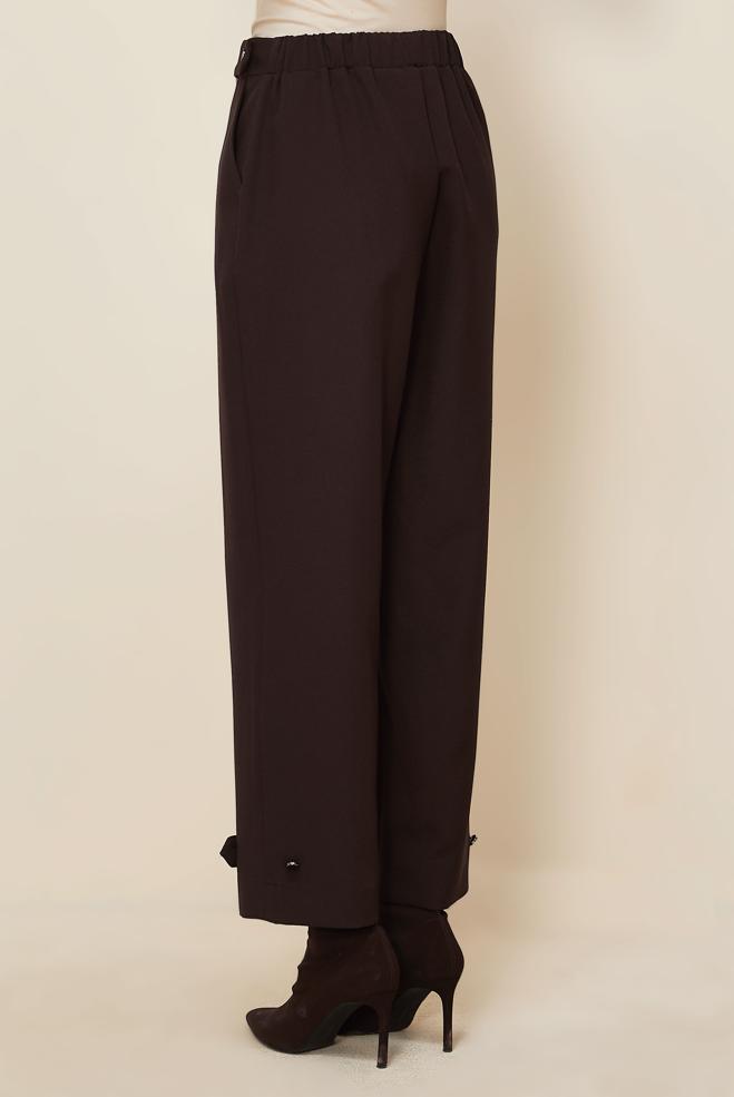 Hijab clothing BROWN BUTTON DETAILED PANTS 70943 - ALVİNA