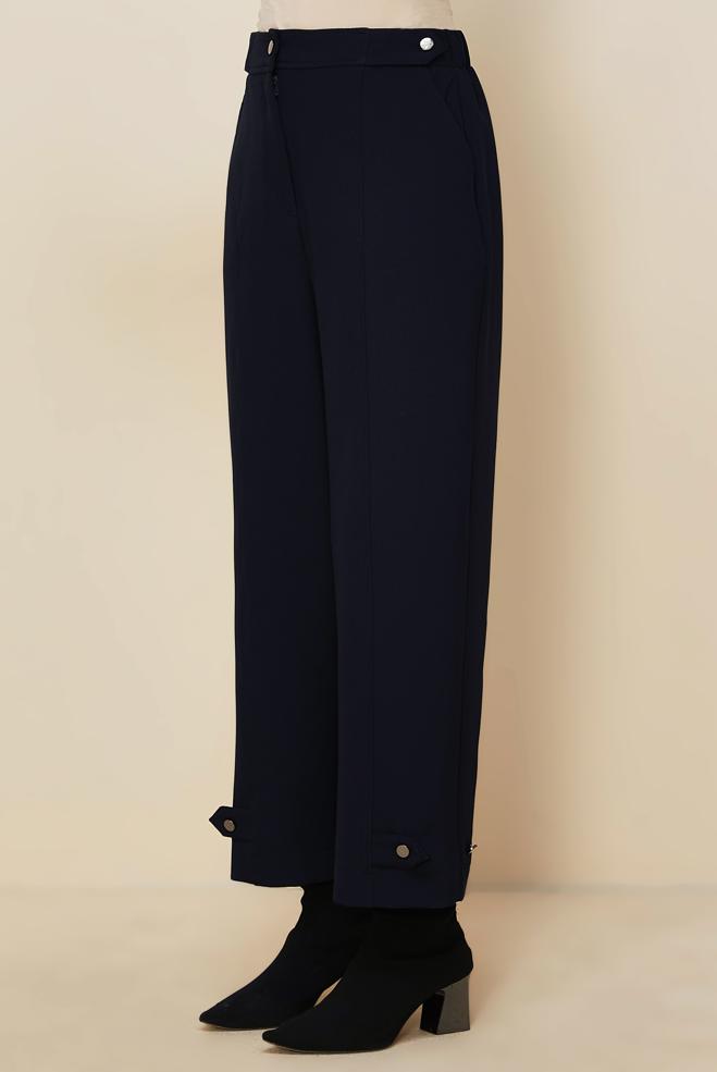 Hijab clothing NAVY BLUE BUTTON DETAILED PANTS 70943 - ALVİNA