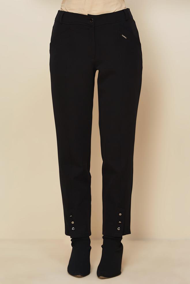 Hijab clothing BLACK BUTTON DETAILED PANTS 70944 - ALVİNA